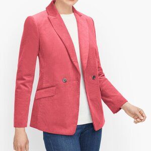 Talbots Pink‎ Coral Corduroy Jacket size 6P NWT